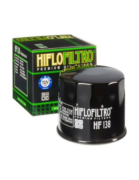 Filtre à Huile Moto Hiflofiltro HF138 Noir – Suzuki Aprilia Kawasaki