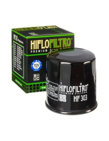 Hiflofiltro HF303 Filtre à Huile Moto Noir – Honda Kawasaki Yamaha