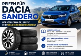 Dacia Sandero Reifen: Größen laut Fahrzeugschein, Preise und welche passen