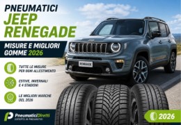 Pneumatici Jeep Renegade: guida completa a misure, modelli e scelta