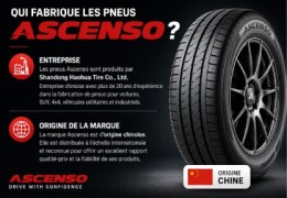 Qui fabrique les pneus Ascenso ? Fabricant, origine et usine