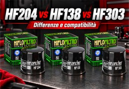 Hiflofiltro HF204, HF138 e HF303: differenze e come scegliere il filtro olio corretto